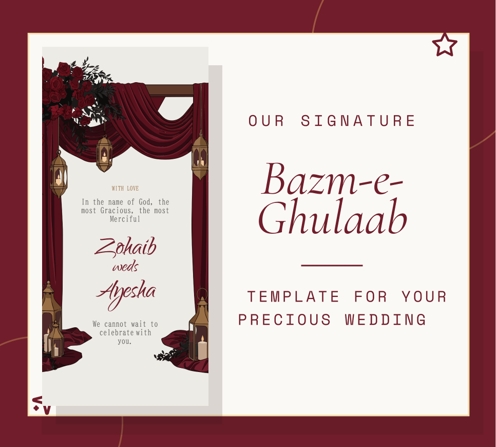 Bazm-e-Ghulab digital invitation design