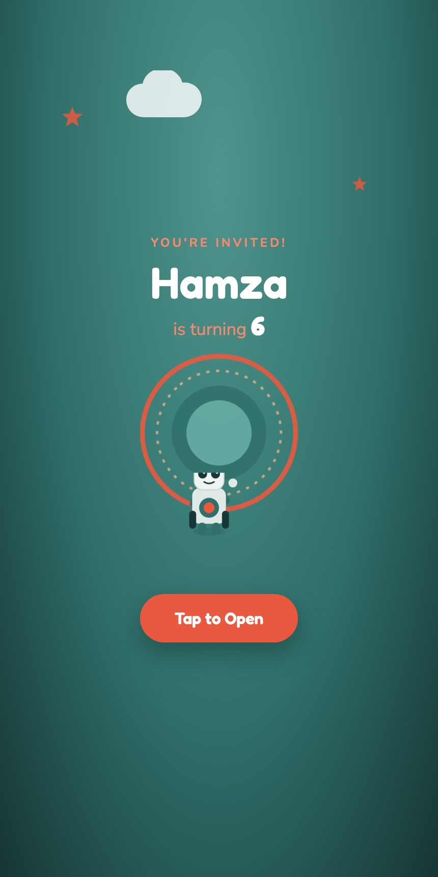 Time Portal Pals digital invitation design