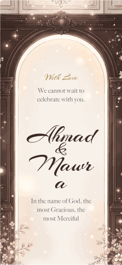 Lavish Wedding Theme digital invitation design