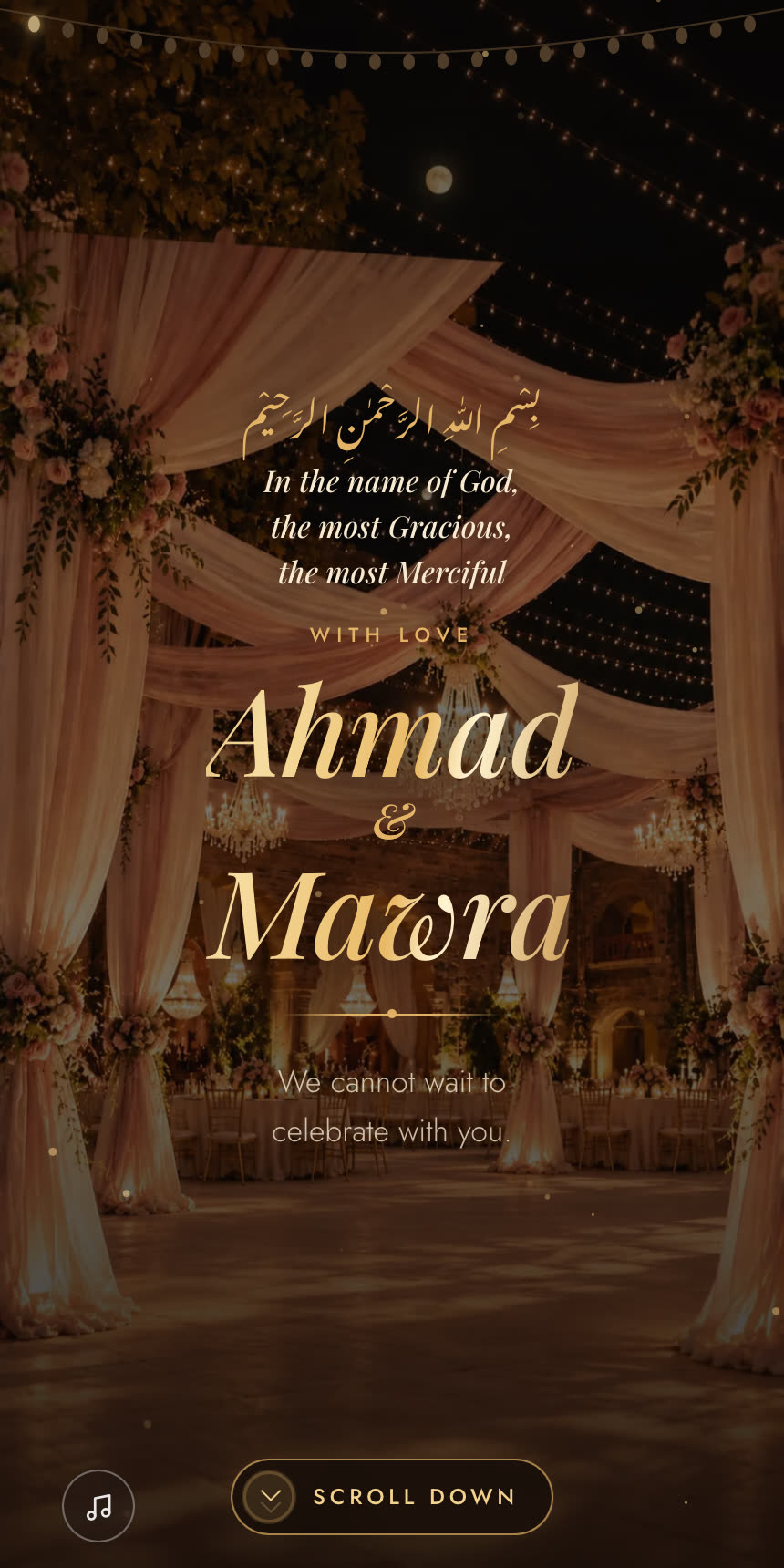 Mehru Returns digital invitation design