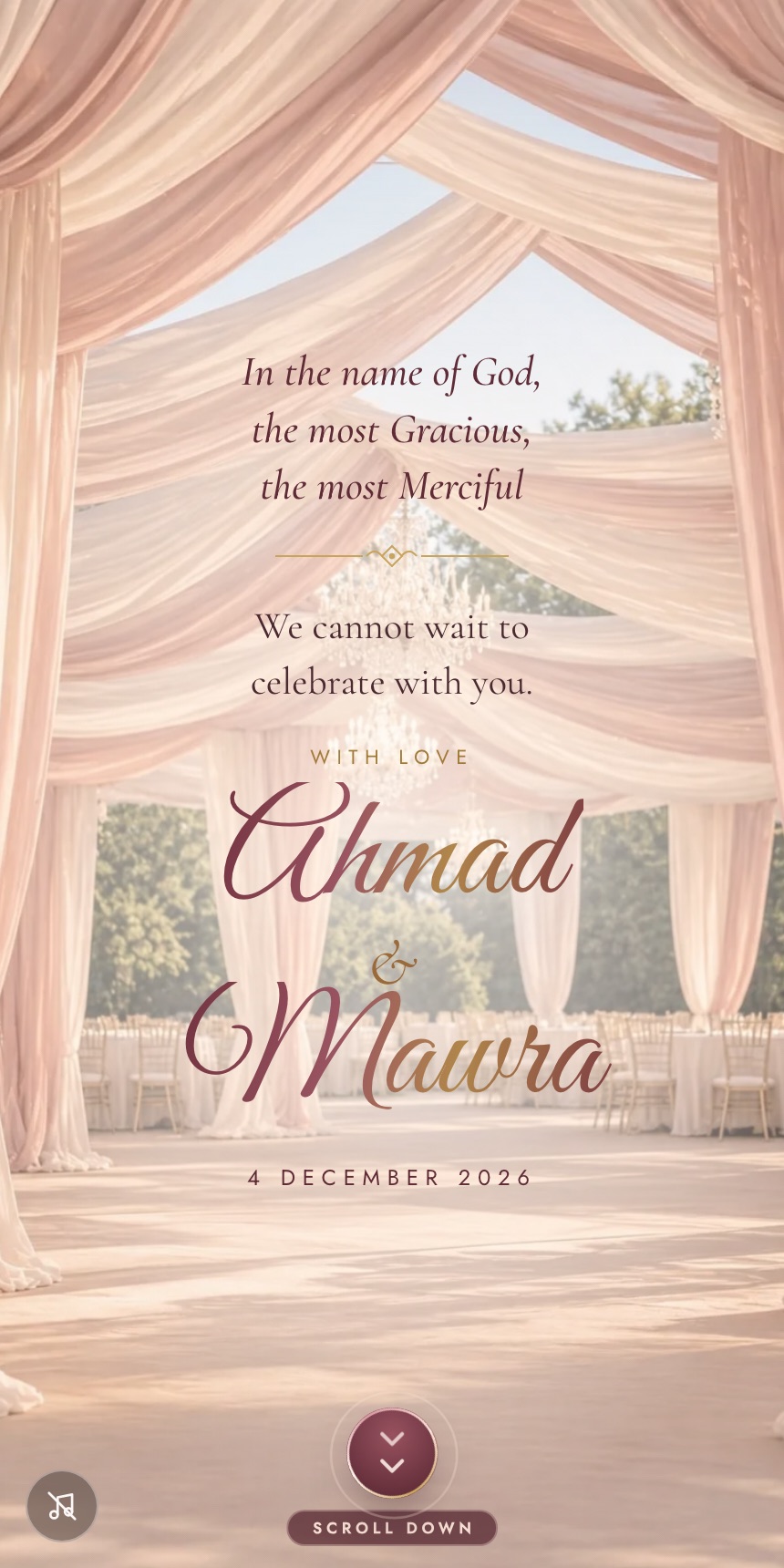 Mehru digital invitation design